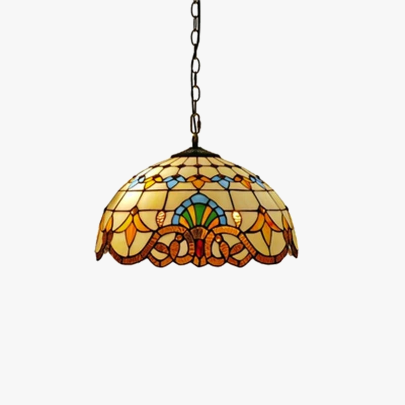 Retro marine blue glass chandelier