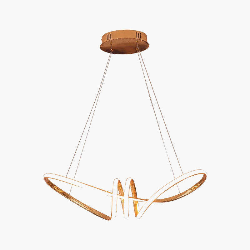 Modern bright chrome chandelier