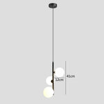 Nordic Glass Ball Led Pendant Lights Brass Black Bedroom Hanging Lamp Modern Living Room Dining