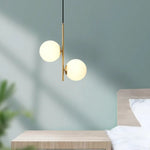 Nordic Glass Ball Led Pendant Lights Brass Black Bedroom Hanging Lamp Modern Living Room Dining