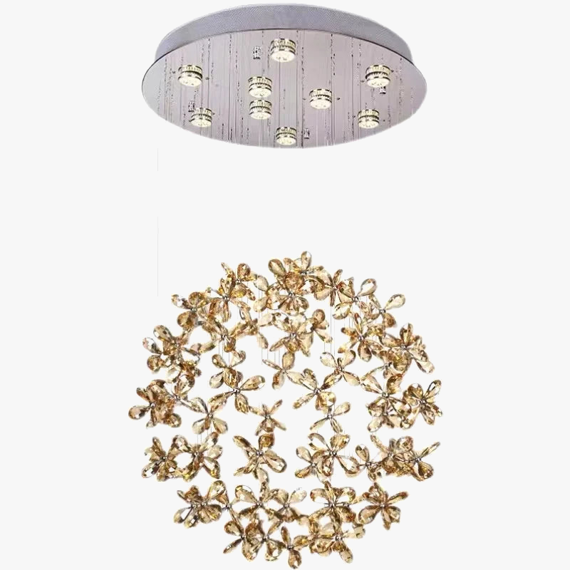 Modern Ceiling Bedroom Chandelier Living Room Crystal Light Luxury Circular Restaurant LED Luminaire