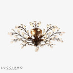 Plafonnier Branche Cristal Floral Luminaire Chambre