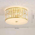 Plafonnier Cristal Doré Moderne Luxury Luminaire Chambre