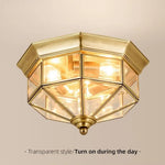 Plafonnier Diamant Moderne Priyanka Transparent Luminaire Doré