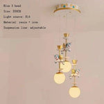 Plafonnier Enfant Carrousel Chevaux 3 Chevaux Dorés Luminaire Chambre