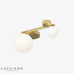 Plafonnier Géométrique Doré En Verre Led A / Froide Luminaire Chambre