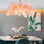 Plafonnier Led Carnaval À Plumes Colorées Luminaire Chambre