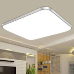 Plafonnier Led Carré Chromé Arrondi Luminaire Chambre