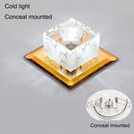 Plafonnier Led Cristal Cubique Chrome Froide Luminaire Chambre