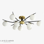 Plafonnier Led Design Métal Verre Multiboule Luminaire Chambre