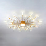 Plafonnier Led Feu D’artifice | Chambre Cuisine Salon Salle À Manger Doré / 128X11Cm