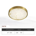 Plafonnier Led Rond Marbre Doré 20 X 5Cm Luminaire Chambre