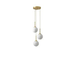 Plafonnier LED Suspendu en Laiton au Design Moderne