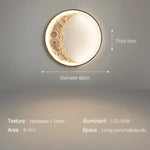 Post-Moderne Luna: Design Lumineux Élégant 80Cm-50W / Lumière Blanche Applique Murale Chambre