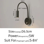 Rotatif Moderne Luminaire Design Élégant Mural Led Applique Murale Chambre