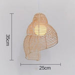 Spirale Bois Coquillage Pastoral Luminaire Chambre