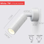 Spot Led Orientable Parsimony Blanc / 7W Applique Murale Chambre