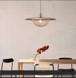 Suspension Cage Dorée Longitudinale Luminaire Doré