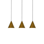 Suspension Dorée Conique Luxe Luminaire Doré