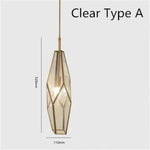 Suspension Dorée Métal-Verre Formes Variées A / Froide Luminaire Chambre