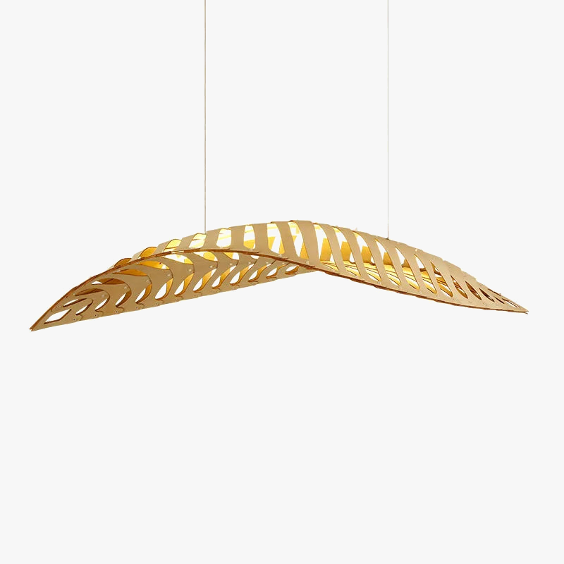 Modern Art Herringbone Wood Design Chandelier