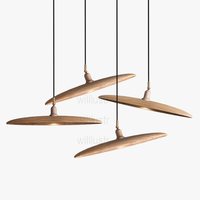 Wooden Pendant Light Minimalist Design Wooden Chandelier Hanging Ceiling Light Dining Room Restaurant Hotel