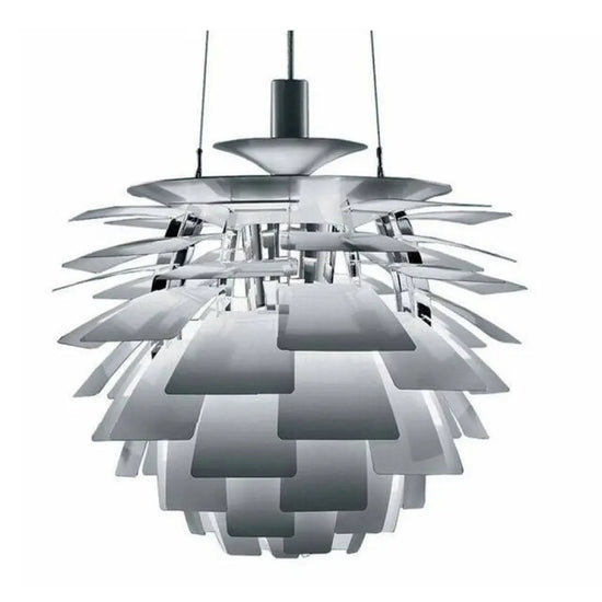 Suspension Florale Colorée Pétales Argenté / 38Cm Luminaire Chambre