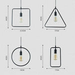 Suspension Géométrique: Carré Rond Triangle Étoile Luminaire Chambre