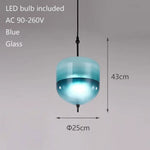 Suspension Goutte Bleue En Verre Moderne H / Bleu Fédération De Russie Luminaire Chambre