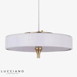 Suspension Led Abat-Jour Métal Juna Blanc / Froide Luminaire Doré