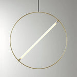 Suspension Led Cercle Doré Créatif Luminaire Doré