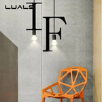 Suspension Led Créative Lettres Métal Luminaire Chambre