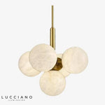 Suspension Led Dorée Boules Marbre Luminaire Chambre