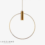 Suspension Led Dorée Ronde Luminaire Chambre
