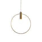 Suspension Led Dorée Ronde Luminaire Chambre