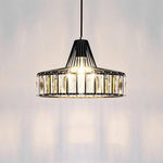 Suspension Led Géométrique En Verre Crystal Luminaire Chambre