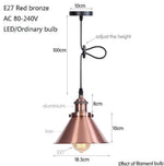 Suspension Led Industrielle Métal Coloré Bronze / B Luminaire Chambre