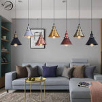 Suspension Led Industrielle Métal Coloré Luminaire Chambre