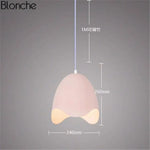 Suspension Led Macaron Œuf Ouvert Rose Luminaire Chambre