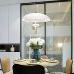 Suspension Led Moderne Verre Dorée Luminaire Doré