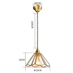 Suspension Led Rétro En Verre Doré B / 4W Luminaire