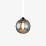 Suspension Led Ronde En Verre Industriel C - 25 X 25Cm Luminaire Chambre