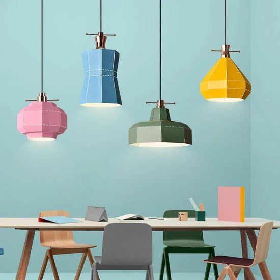 Suspension Led Scandinave En Métal Coloré Luminaire Chambre