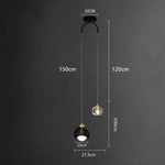 Suspension Led Thea À Double Source Luminaire Chambre