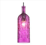 Suspension Led Verre Contemporaine Fushia Luminaire Chambre