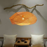 Suspension Nuage Entrelacée Bambou Tatami Luminaire Chambre