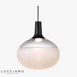 Suspension Ovale Led En Verre Luminaire Chambre