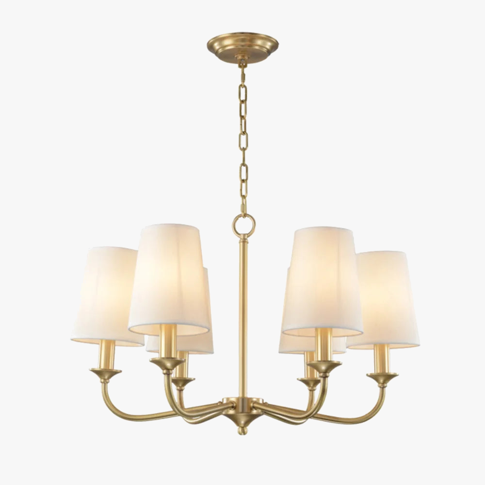 American rural suspension golden minimalist rural fabric chandelier