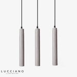 Suspension Tube Ciment Nordic Luminaire Cuivre