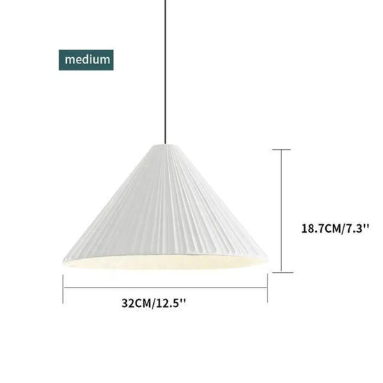 Suspensions Design Island En Cône Coloré Blanc - 32X18 7Cm Luminaire Chambre